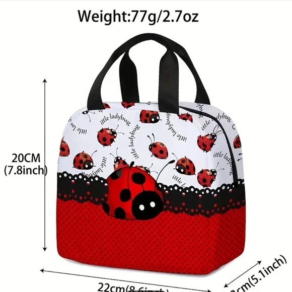 🐞Ladybug Pattern Cooler Handbag - Picture 3 of 6